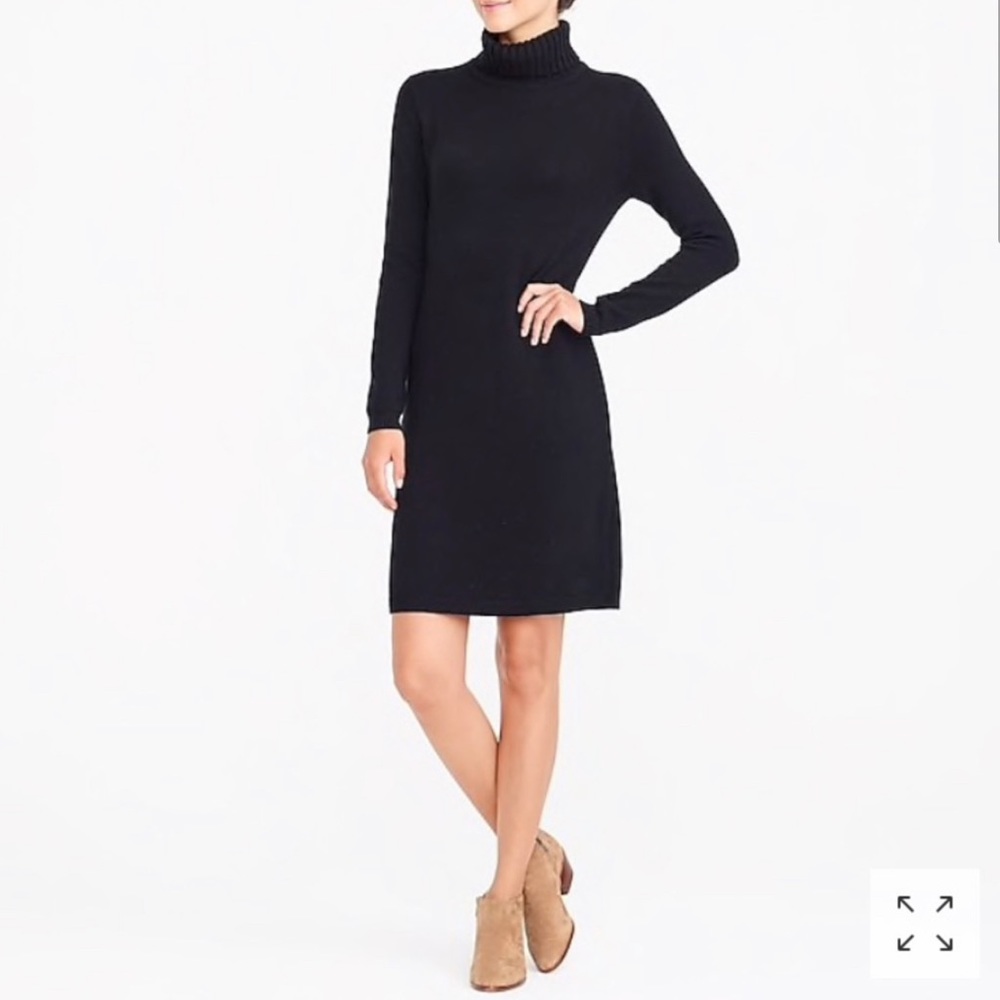 J. Crew Black Turtleneck Sweater Dress